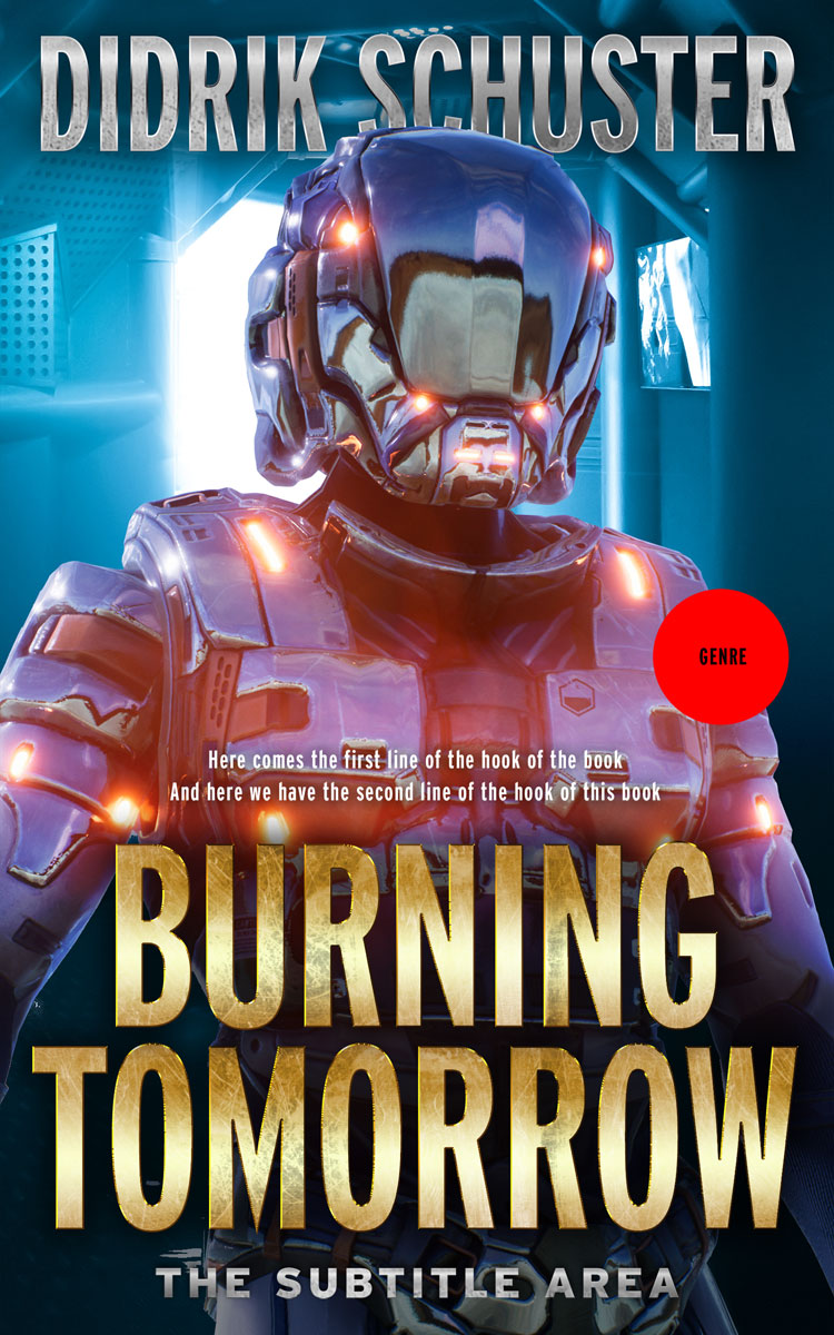 2D view of Premade Science Fiction Book Cover - Big Stone