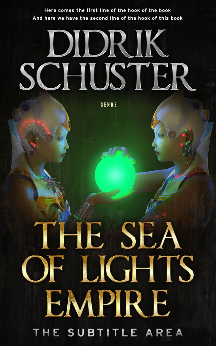 2D view of Rangoon Green #8445 - Premade Science Fiction Book Cover