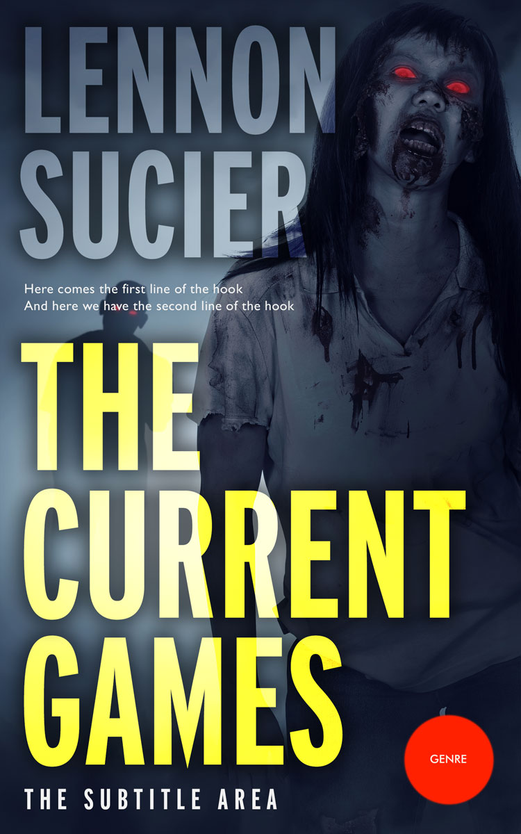 2D view of Premade Horror Book Cover - Golden Sand