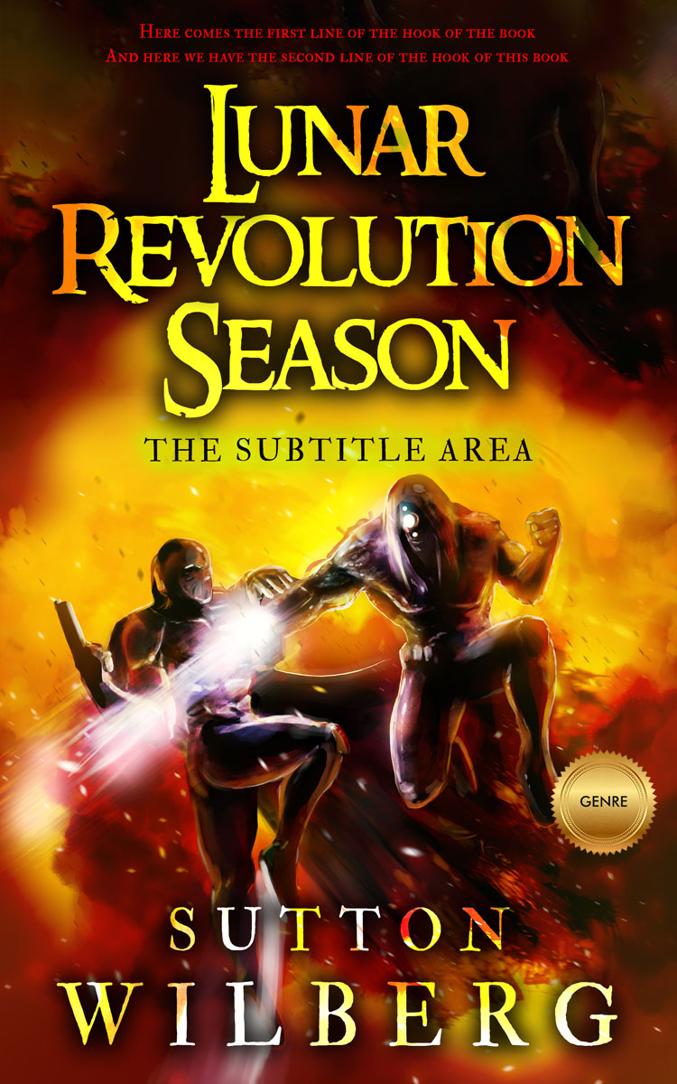 2D view of Fuel Yellow #8556 - Premade Science Fiction Book Cover