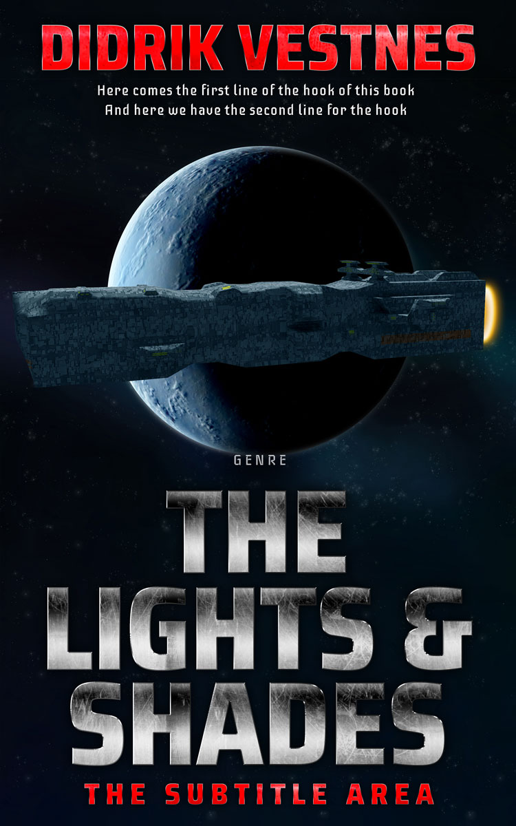 2D view of Premade Science Fiction Book Cover - Ebony