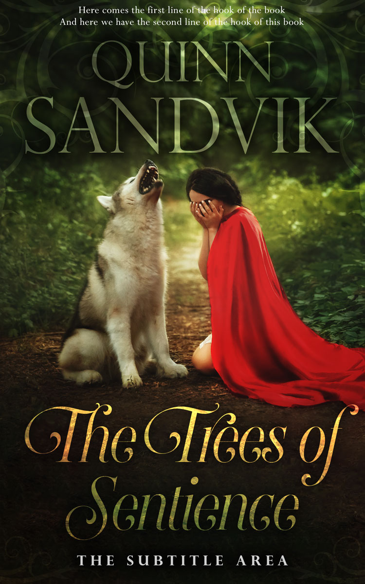 2D view of Black Olive #8756 - Premade Fantasy Book Cover