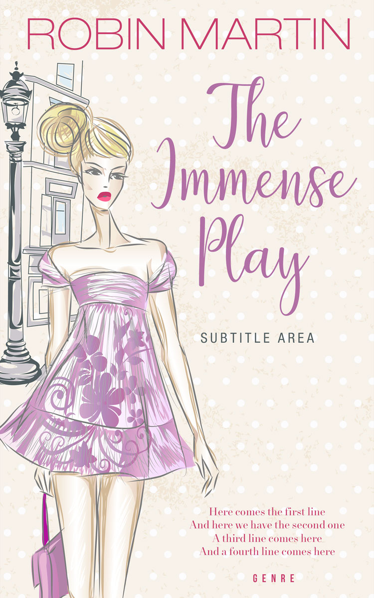 2D view of Premade Romance Book Cover - Merino