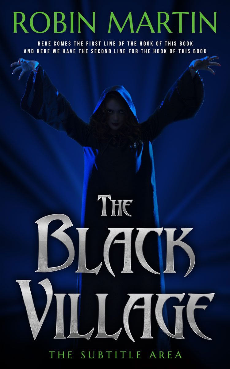 2D view of Premade Fantasy Book Cover - Black Pearl