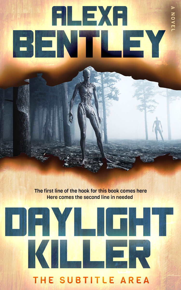 2D view of Premade Science Fiction Book Cover - Limed Spruce