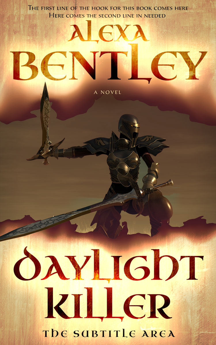 2D view of Premade Science Fiction Book Cover - Gold Sand