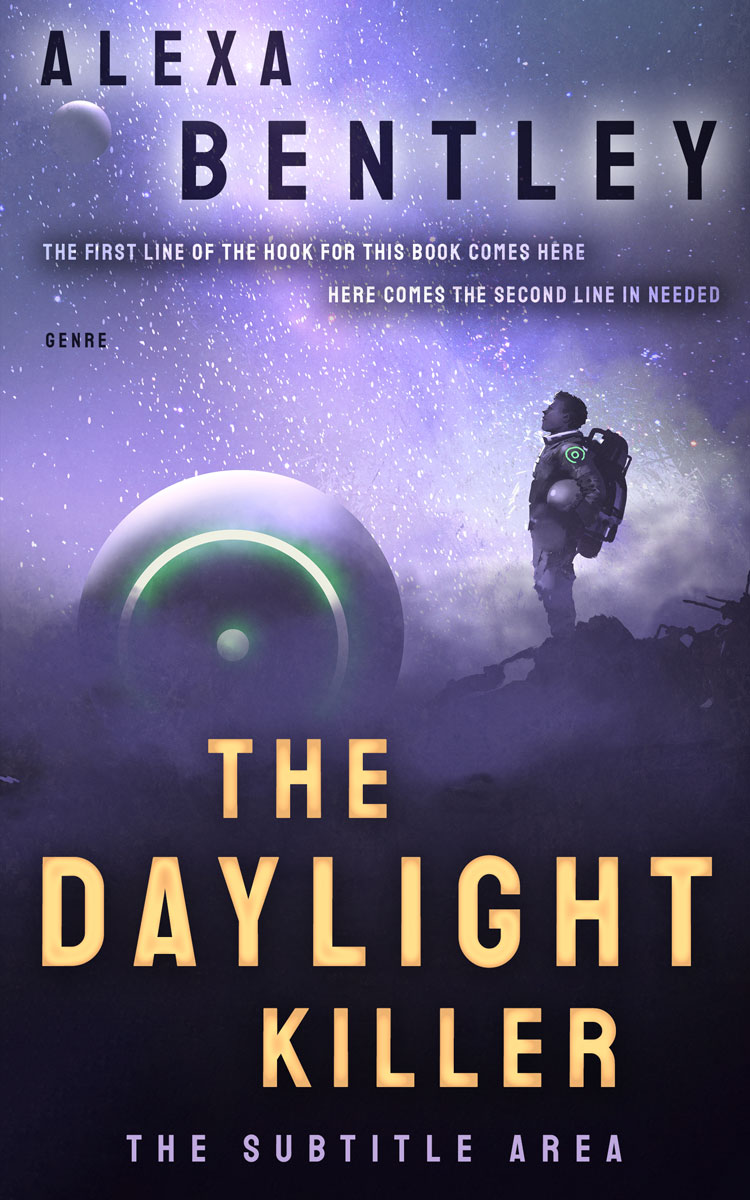 2D view of Premade Science Fiction Book Cover - Ebony Clay