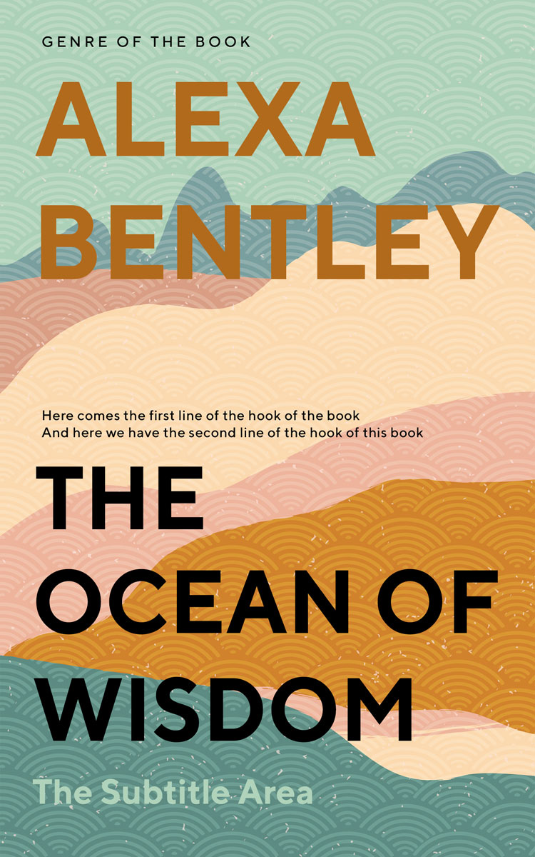 2D view of Premade Abstract Book Cover - Akaroa