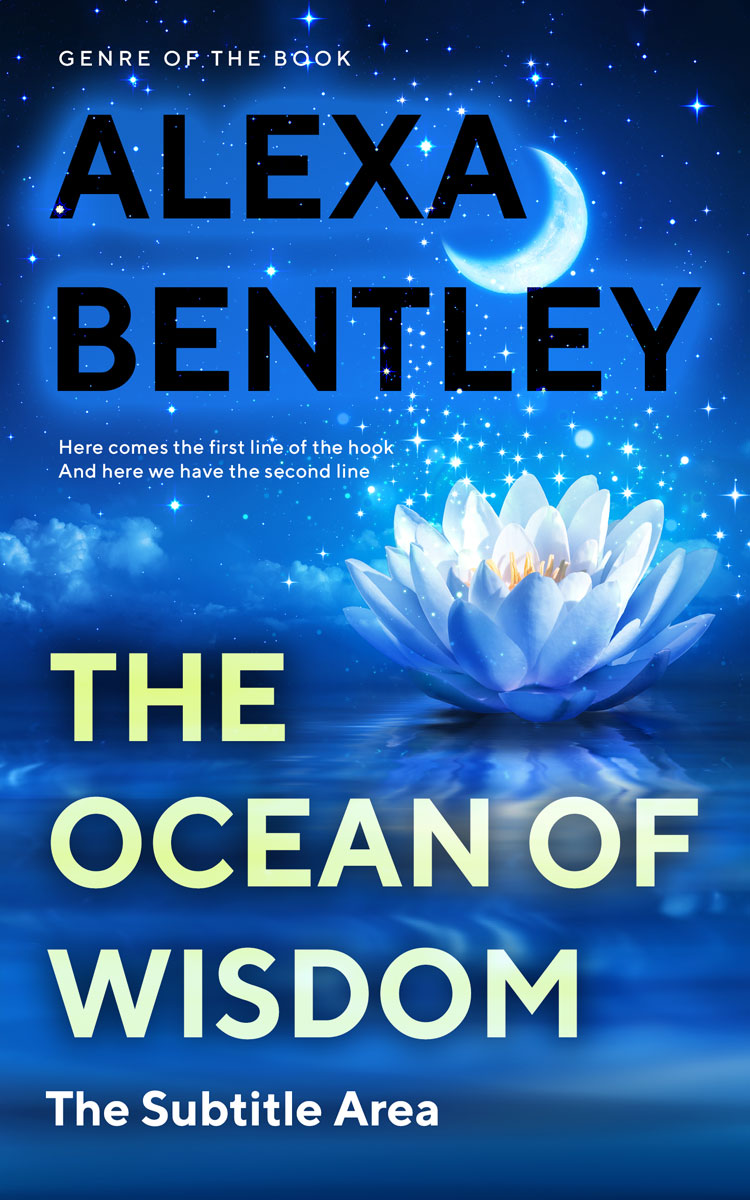 2D view of Premade Religion & Spirituality Book Cover - Denim