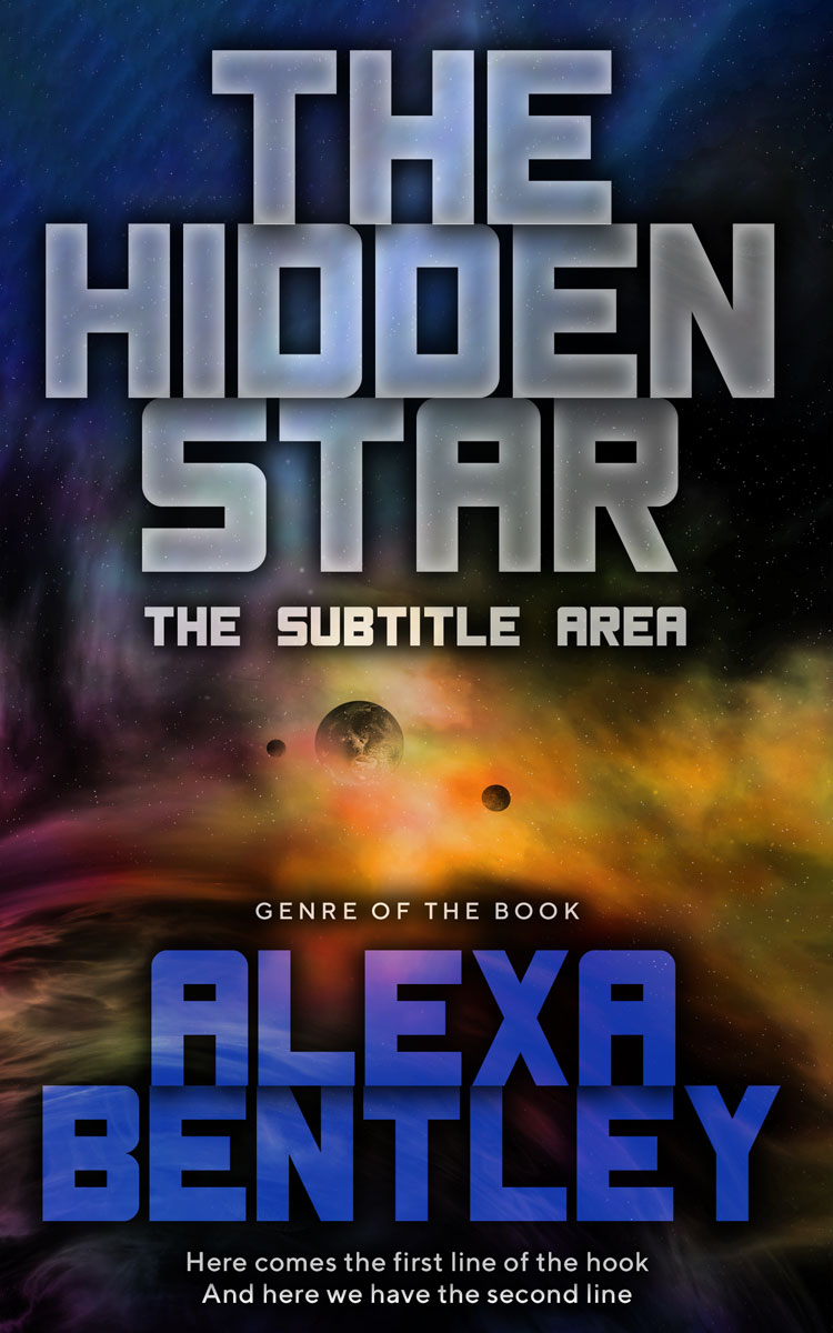 2D view of Premade Science Fiction Book Cover - Steel Gray