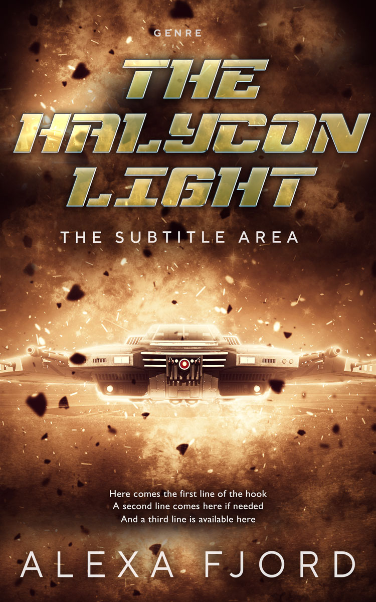 2D view of Cocoa Bean #9058 - Premade Science Fiction Book Cover