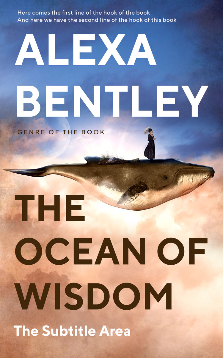 2D view of Premade Fantasy Book Cover - Clam Shell