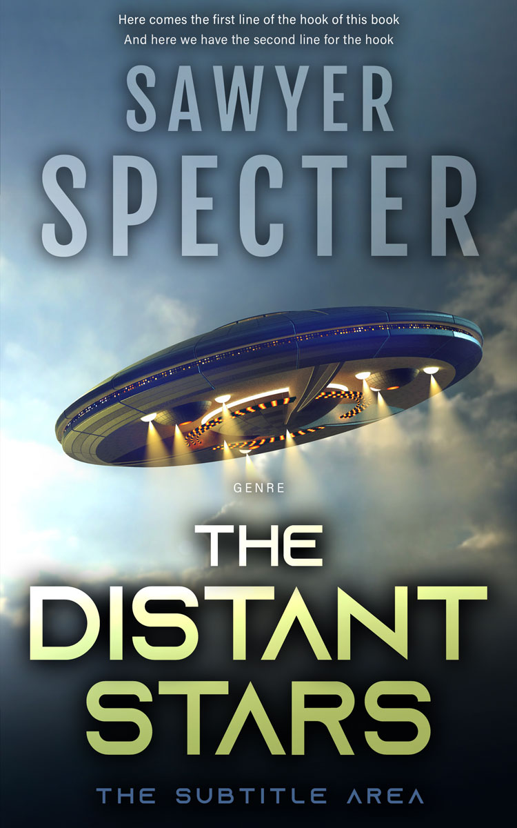 2D view of Premade Science Fiction Book Cover - Outer Space