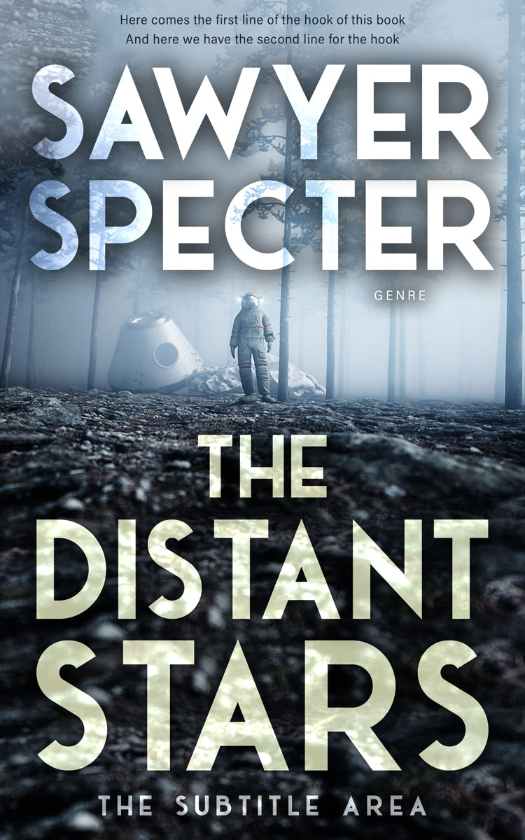 2D view of Premade Science Fiction Book Cover - Charade