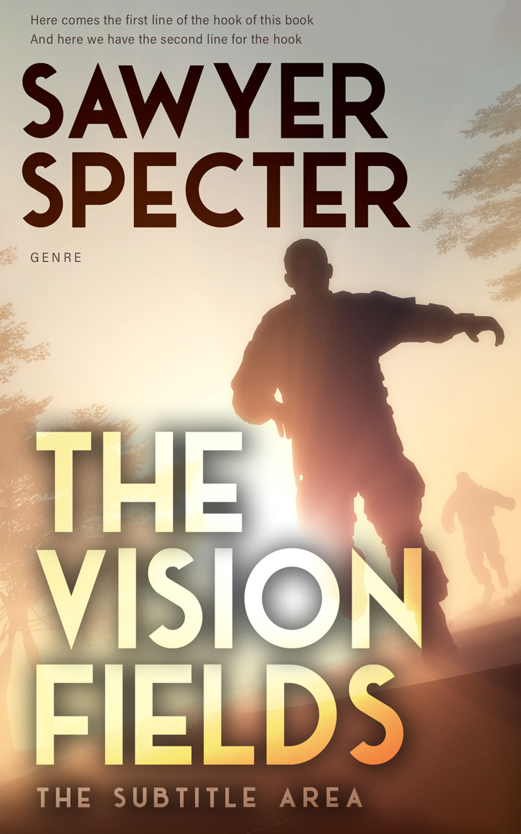 2D view of Premade Action & Adventure Book Cover - Akaroa