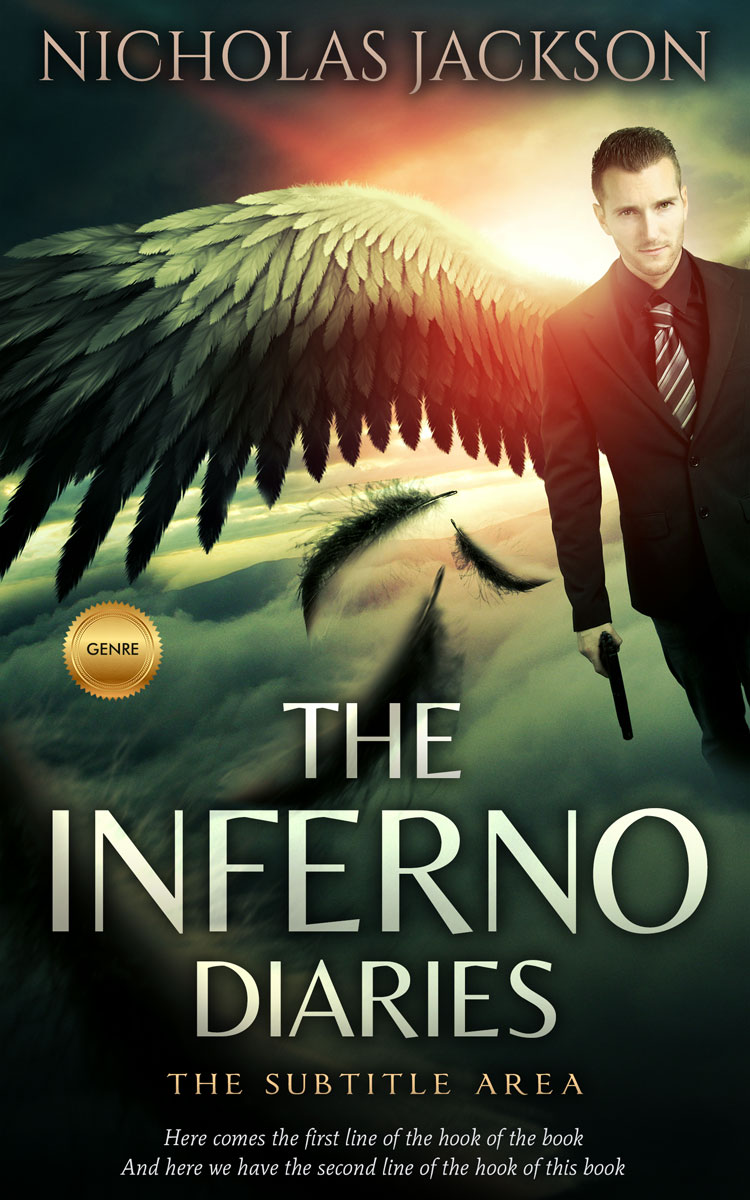 2D view of Tan #9257 - Premade Fantasy Book Cover