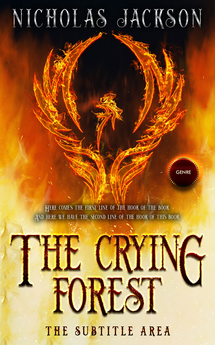 2D view of Premade Fantasy Book Cover - Coffee Bean