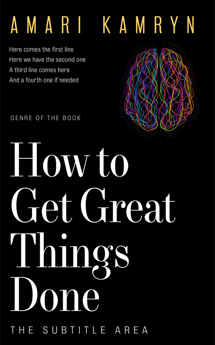 2D view of Black #9577 - Premade Abstract Book Cover