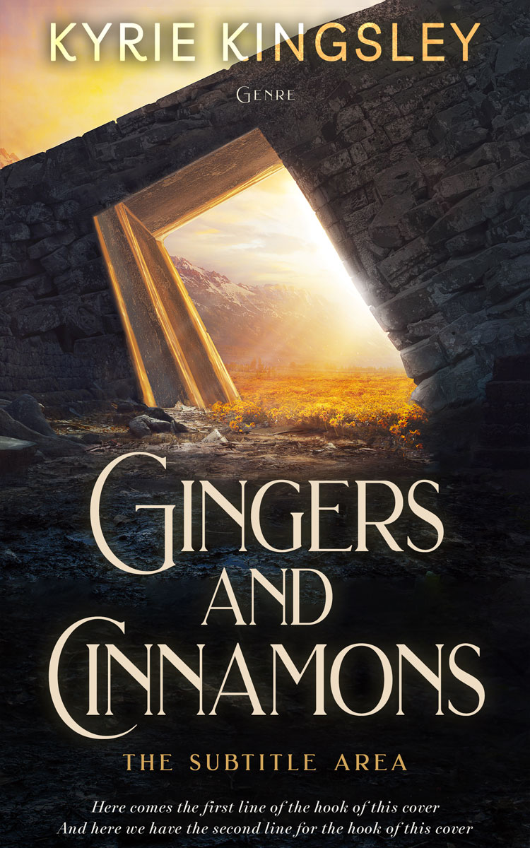 2D view of Calico #9684 - Premade Fantasy Book Cover