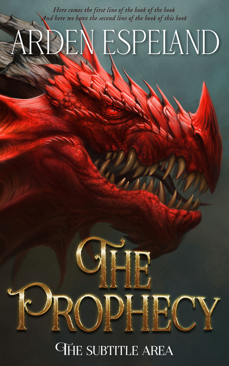 2D view of Premade Fantasy Book Cover - Taupe