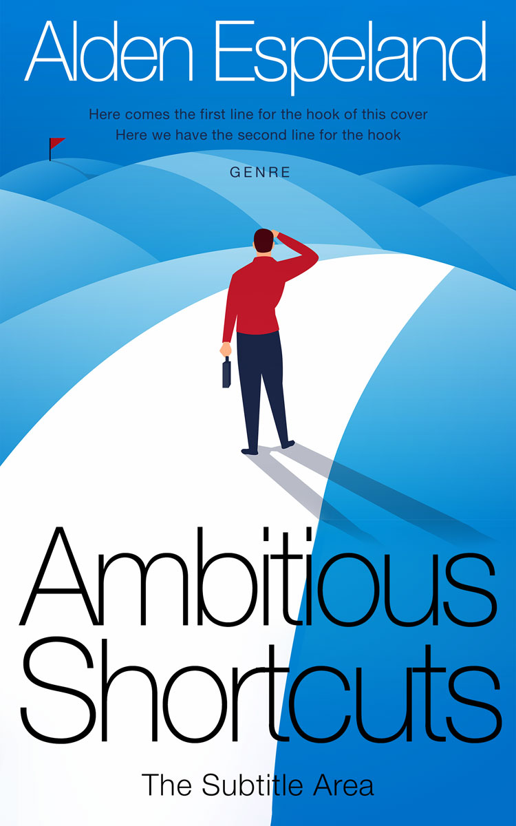 2D view of Curious Blue #9851 - Premade Business Book Cover