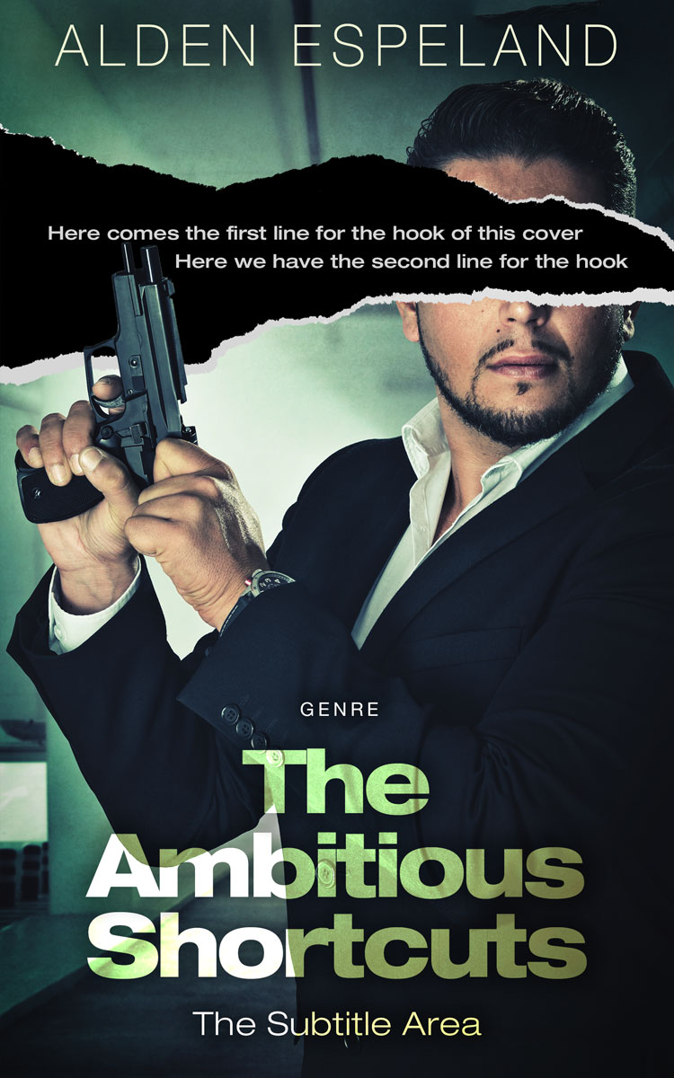 2D view of Premade Mystery & Thriller & Suspense Book Cover - Foggy Gray