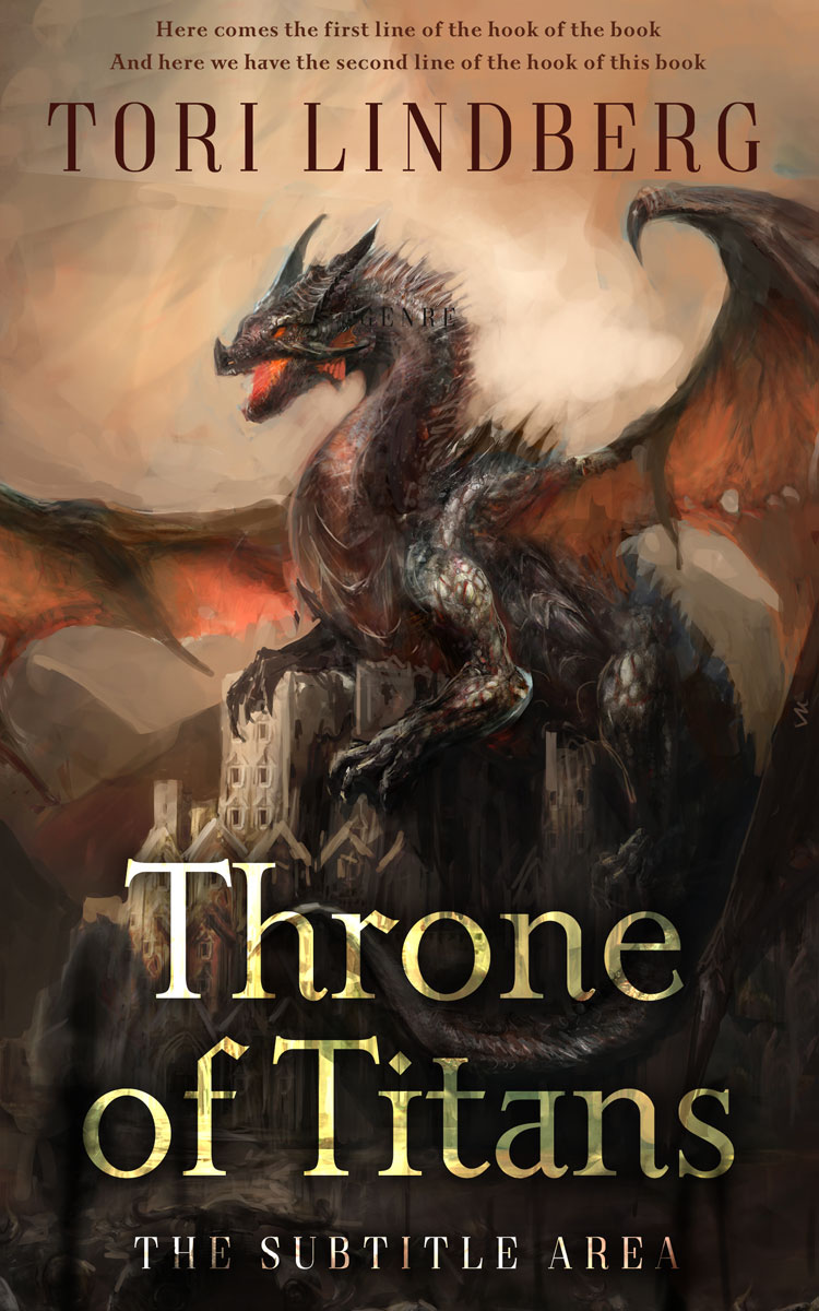 2D view of Tan #9888 - Premade Fantasy Book Cover