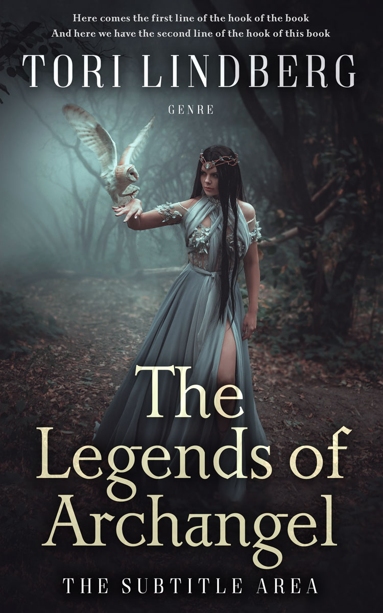 2D view of Premade Fantasy Book Cover - Shark