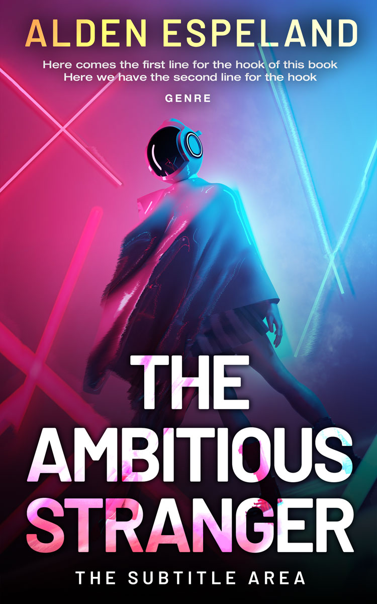 2D view of Premade Science Fiction Book Cover - Hopbush