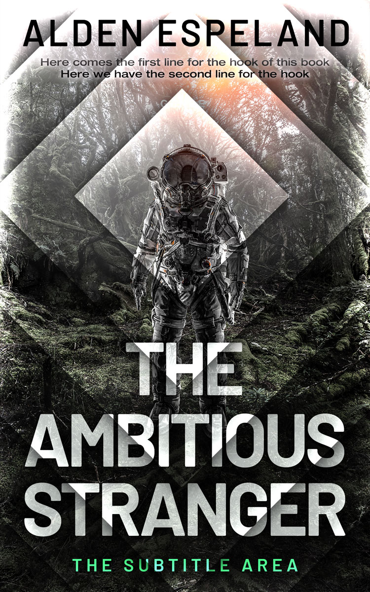 2D view of Swirl #9938 - Premade Science Fiction Book Cover