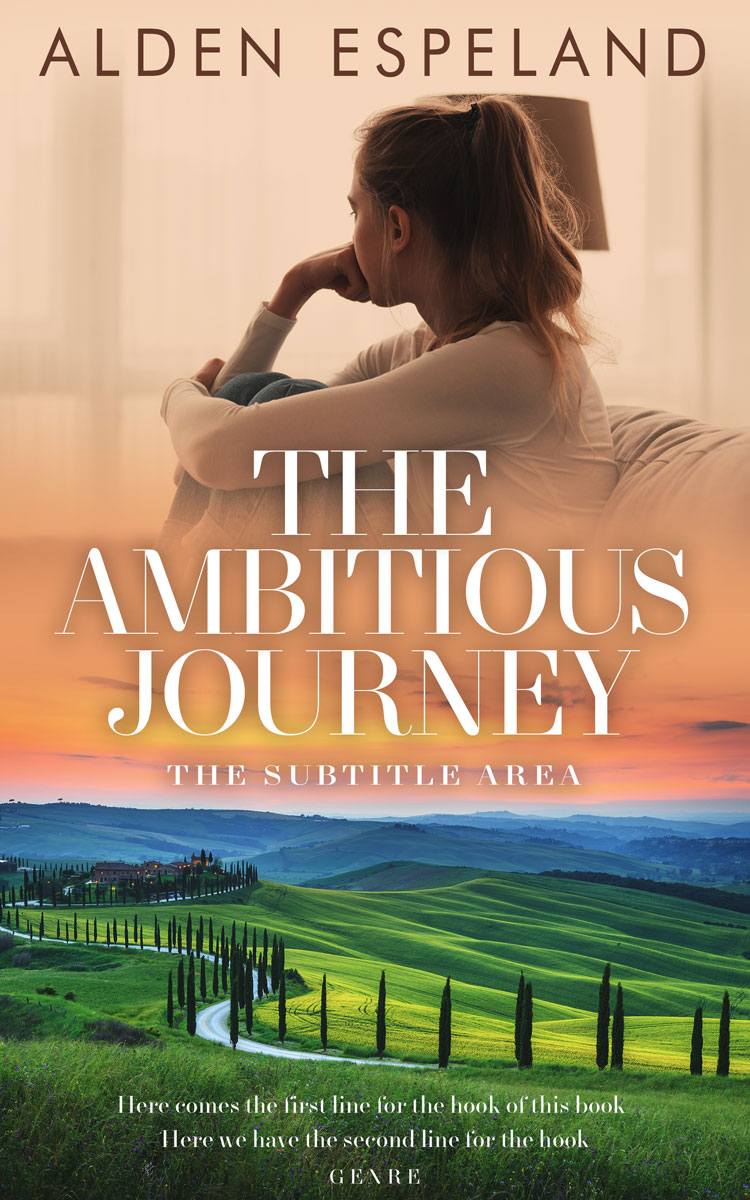 2D view of Premade Literary Fiction Book Cover - Tan