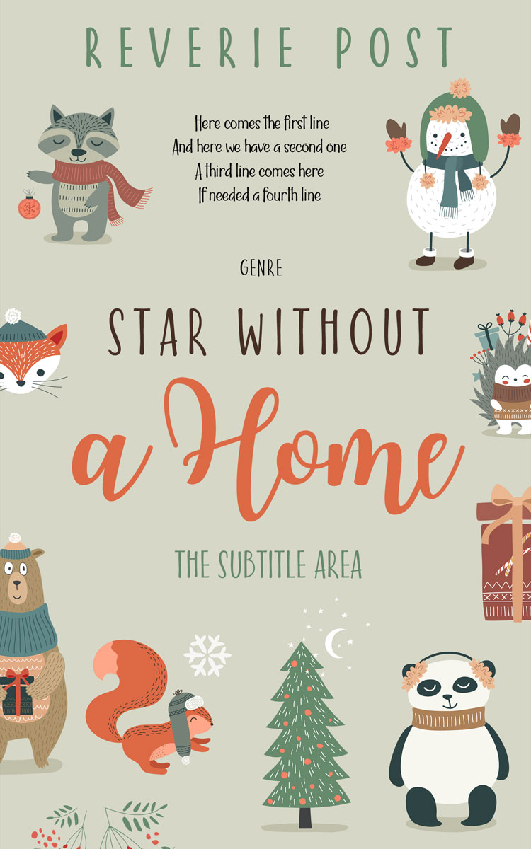 2D view of Premade Children's Book Cover - Moon Mist