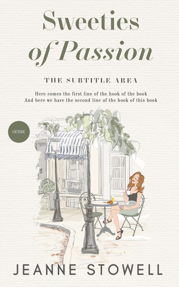 2D view of Premade Chick Lit Book Cover - Pampas