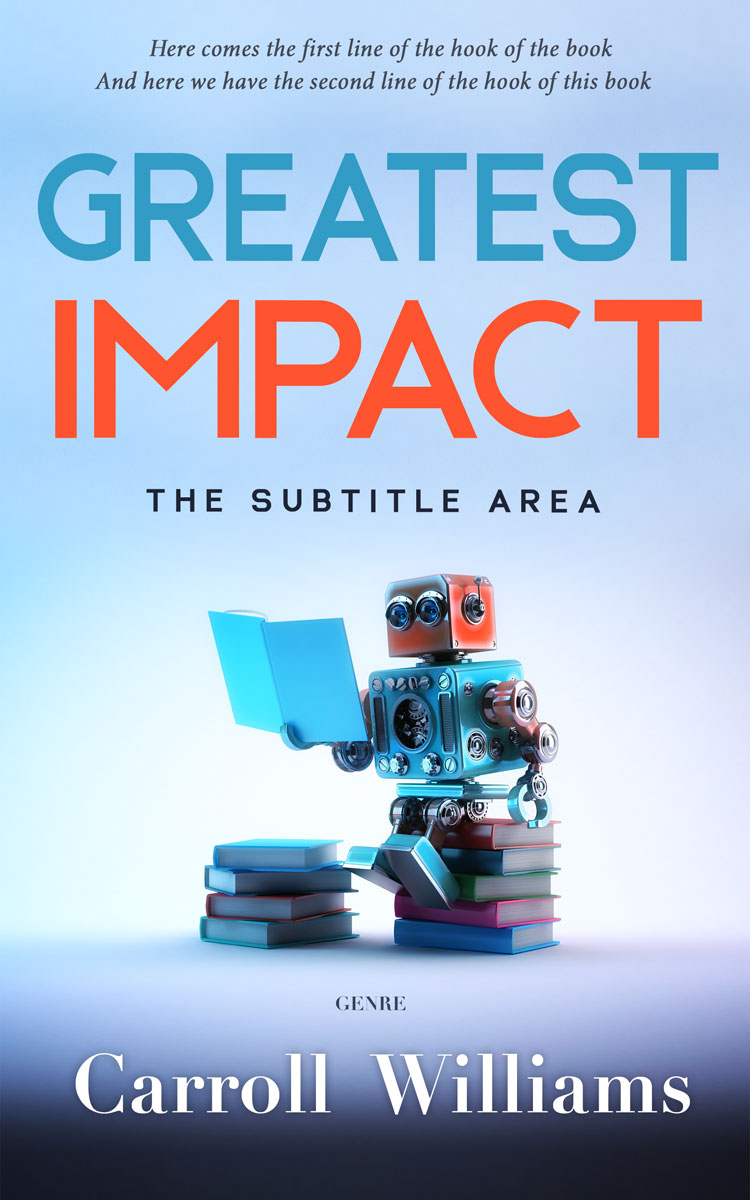 2D view of Tropical Blue #10274 - Premade Science Fiction Book Cover