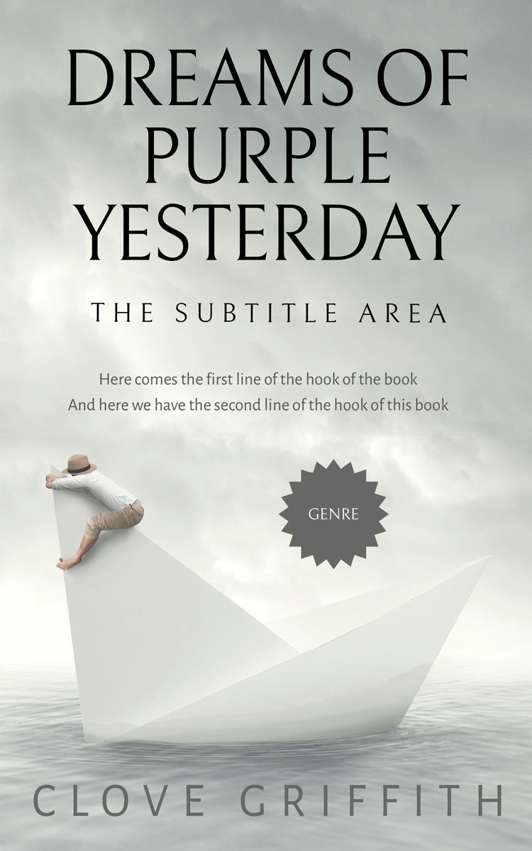 2D view of Premade Abstract Book Cover - Celeste