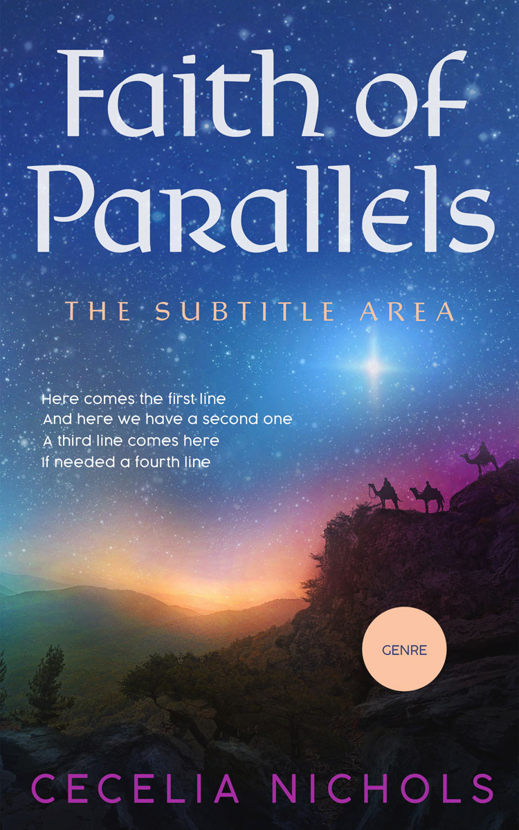 2D view of Premade Religion & Spirituality Book Cover - Chambray