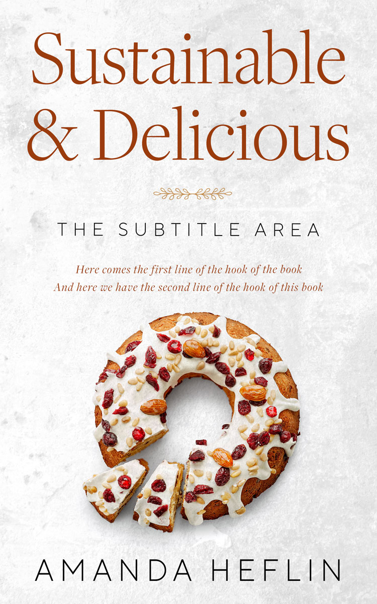 2D view of Premade Cookbooks & Food & Wine Book Cover - Cararra