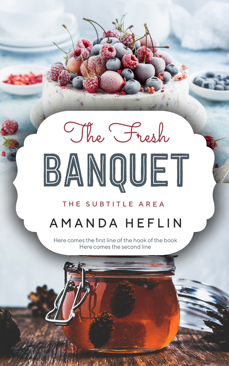 2D view of Premade Cookbooks & Food & Wine Book Cover - Iron