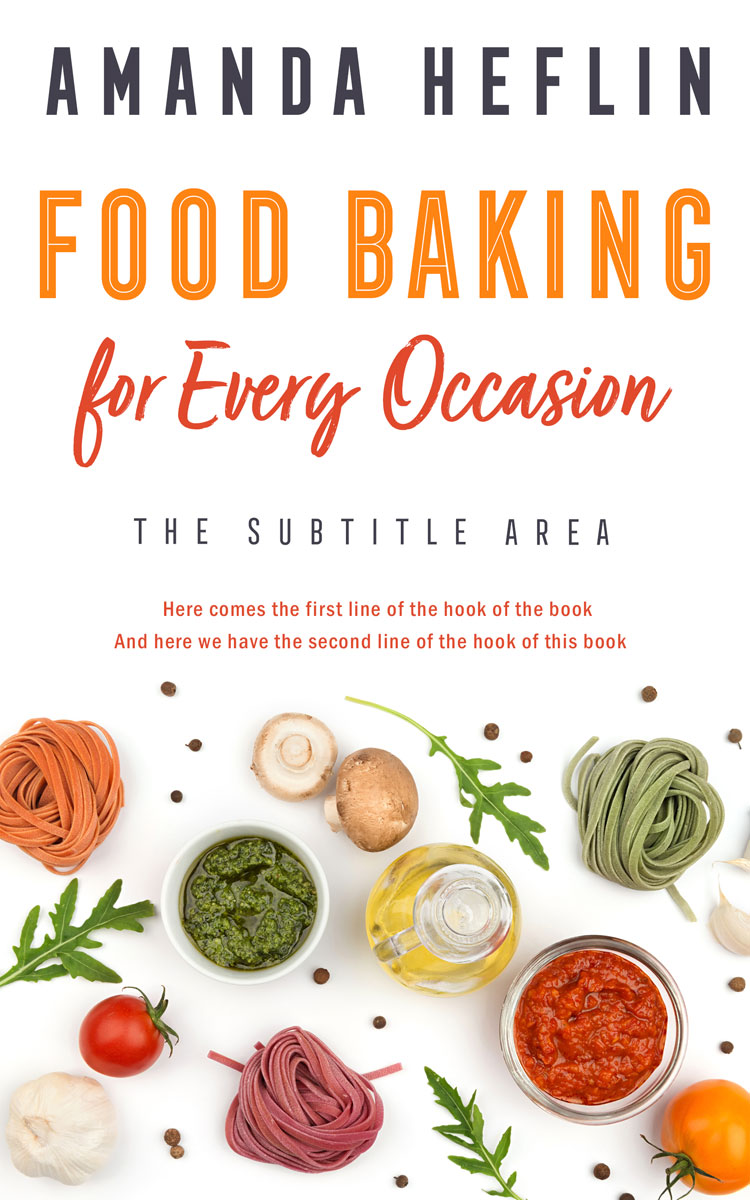 2D view of Premade Cookbooks & Food & Wine Book Cover - White Rock