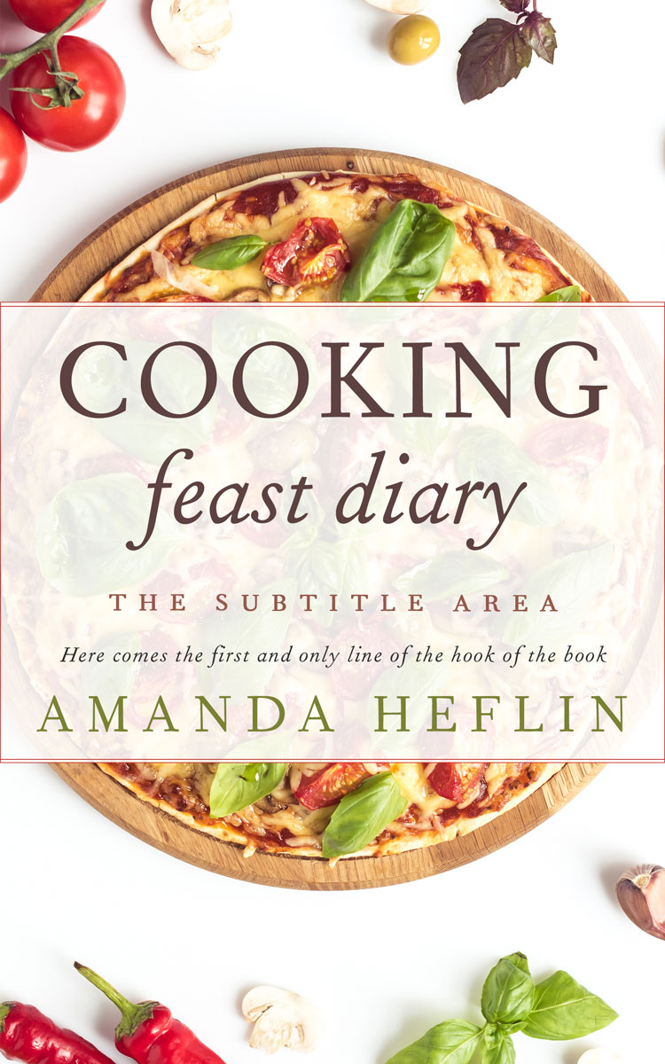 2D view of Premade Cookbooks & Food & Wine Book Cover - Merino