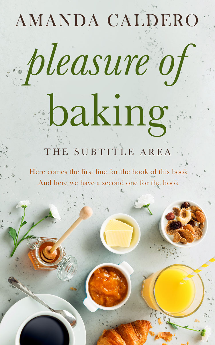 2D view of Premade Cookbooks & Food & Wine Book Cover - Celeste