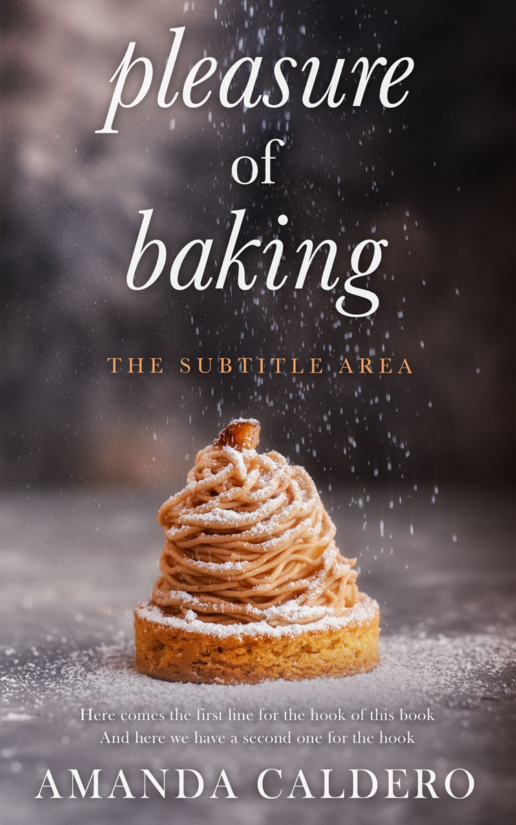 2D view of Premade Cookbooks & Food & Wine Book Cover - Tundora