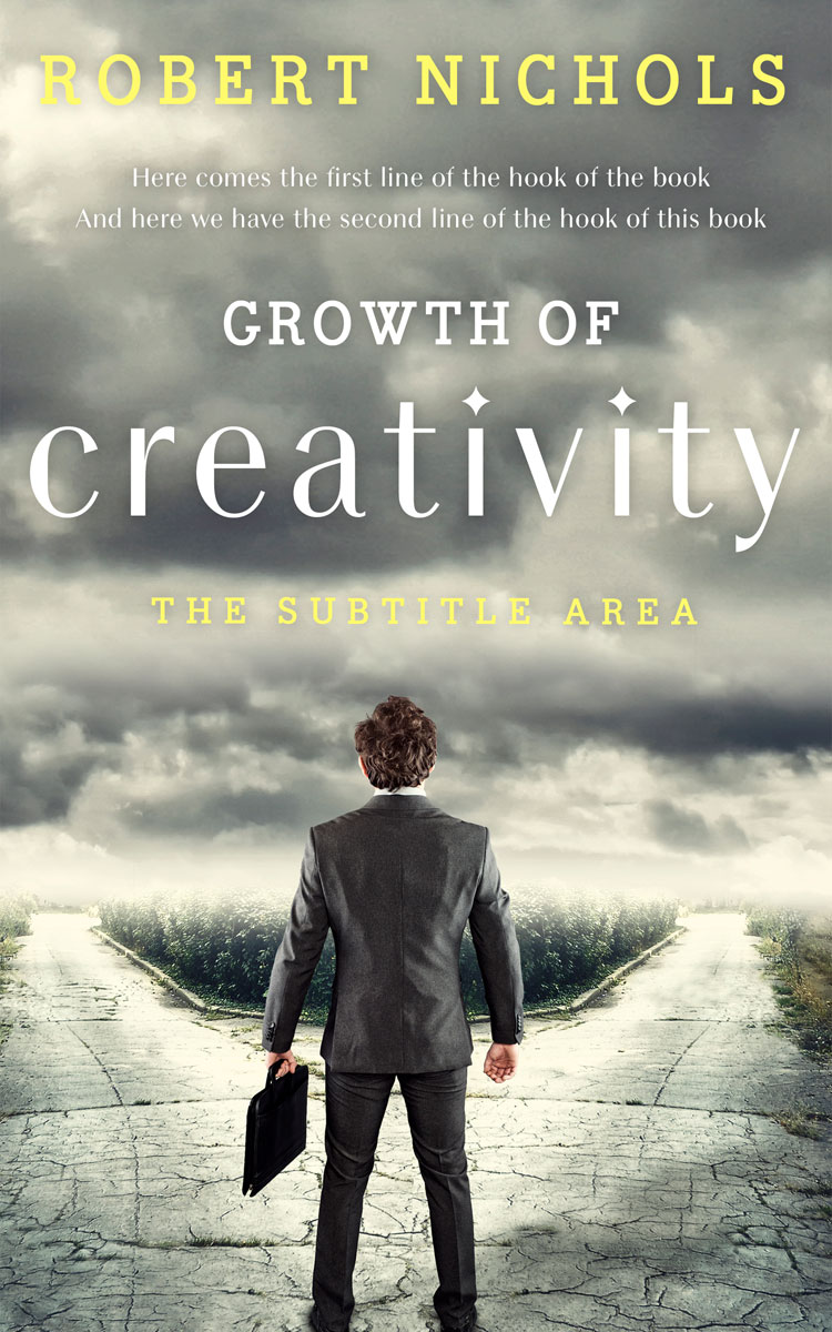 2D view of Premade Business Book Cover - Lemon Grass