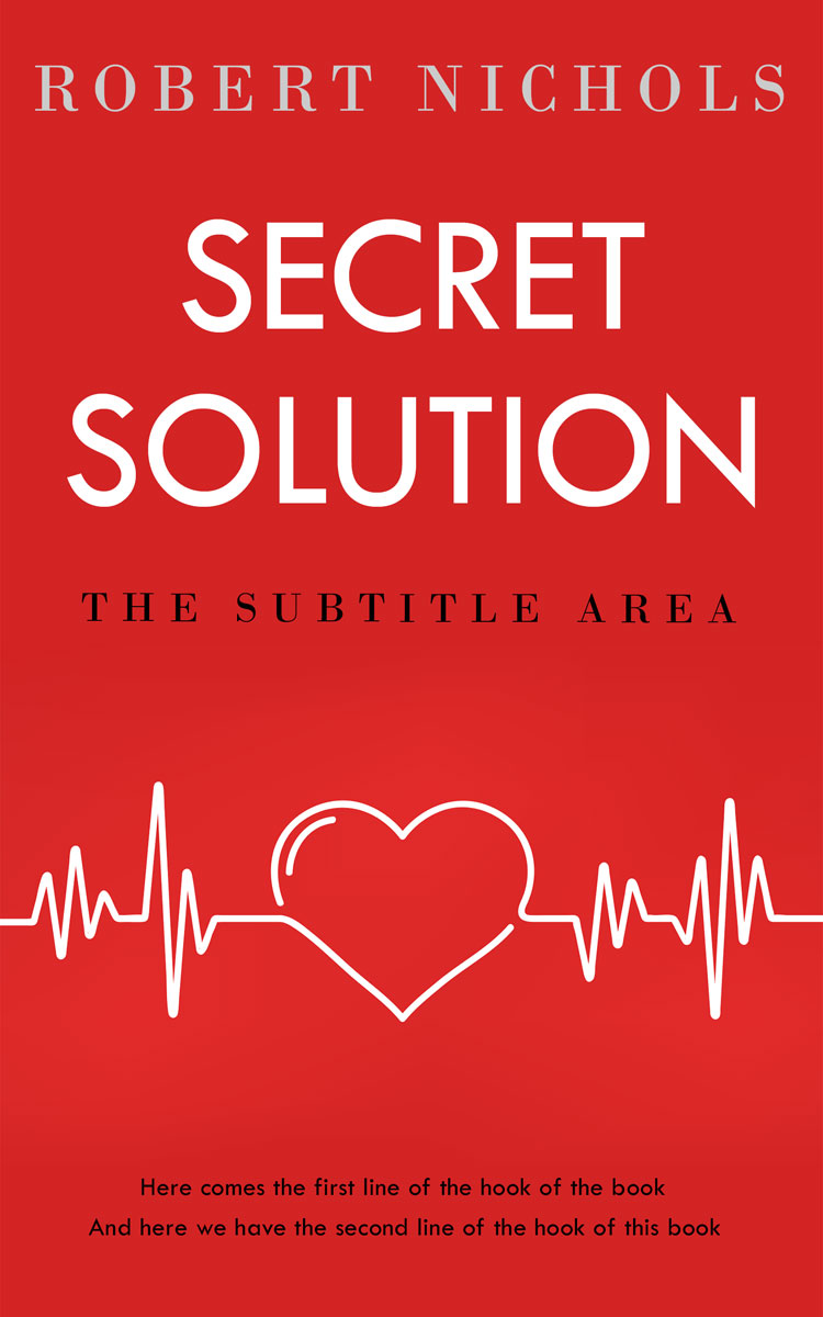 2D view of Premade Health & Mind & Body Book Cover - Alizarin Crimson