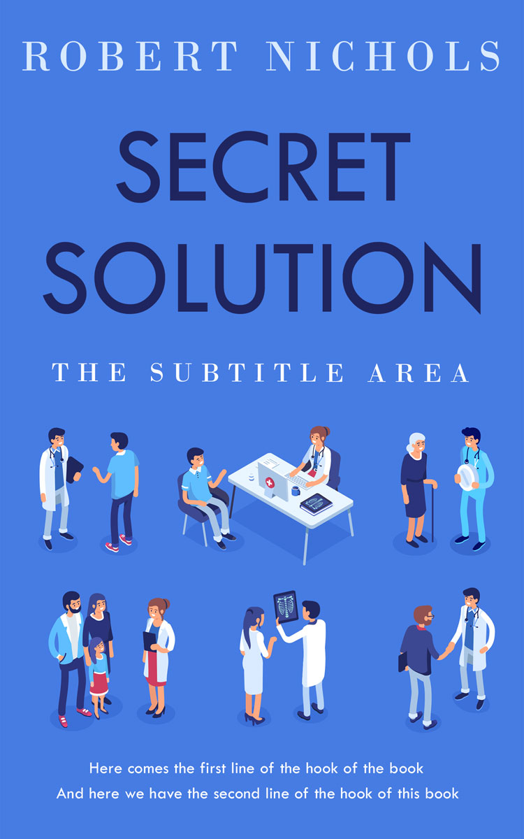 2D view of Royal Blue #10747 - Premade Health & Mind & Body Book Cover