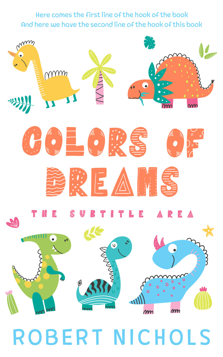 2D view of Premade Children's Book Cover - Tan Hide