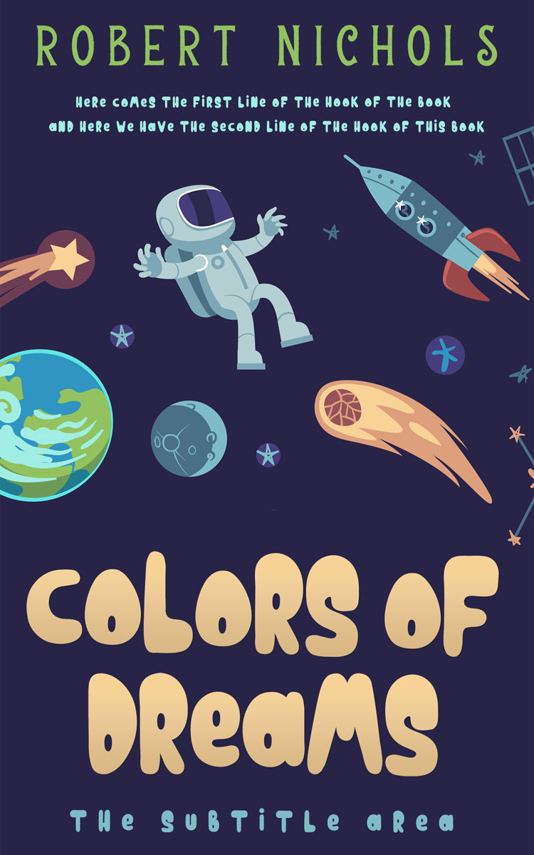 2D view of Premade Science Fiction Book Cover - Martinique