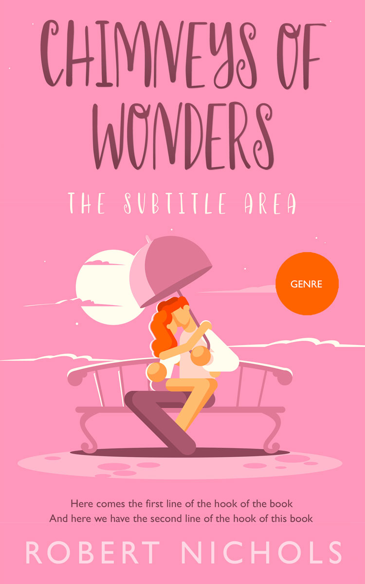 2D view of Persian Pink #10843 - Premade Romance Book Cover