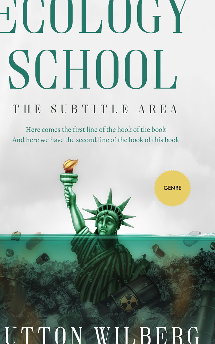 2D view of Black Haze #10880 - Premade Surreal Book Cover