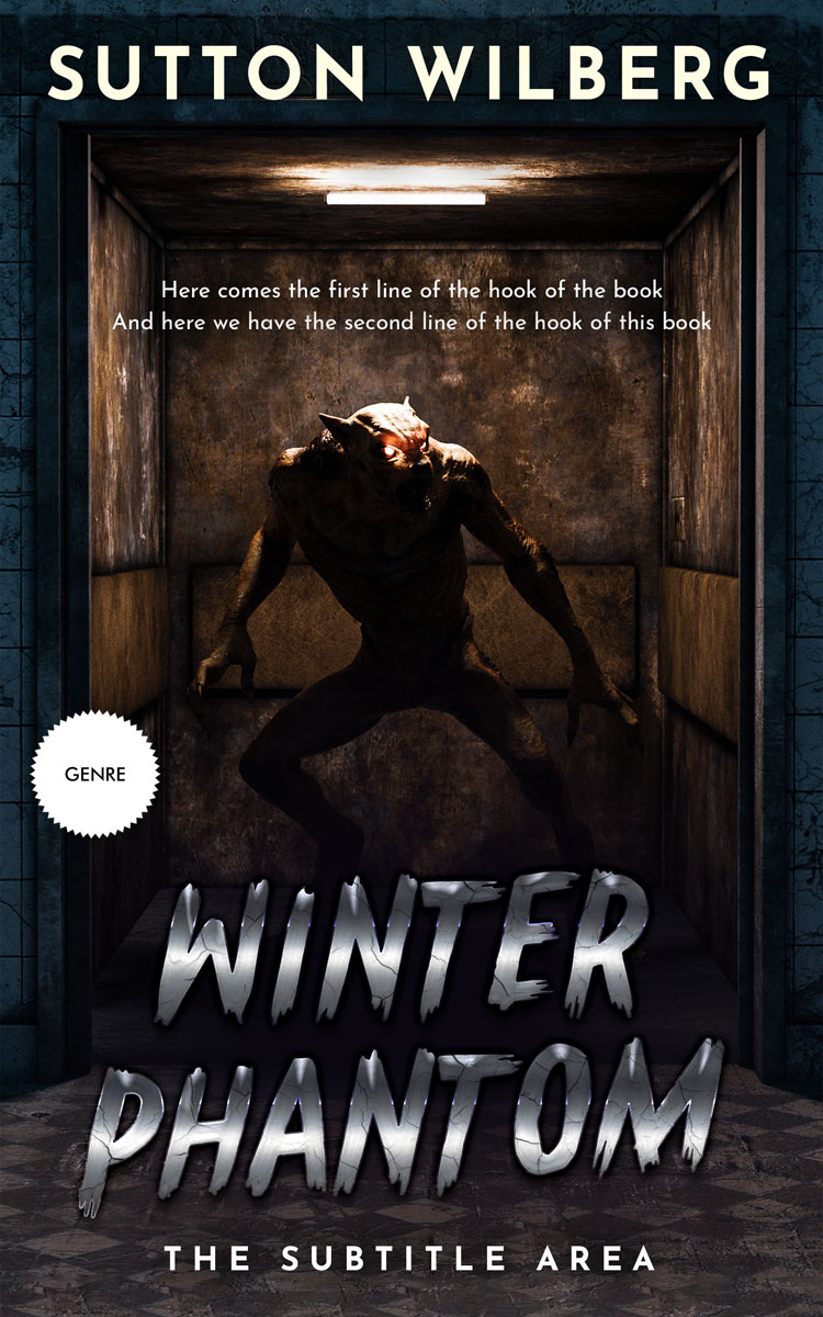 2D view of Cod Gray #10895 - Premade Horror Book Cover